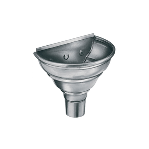 CUVETTE 1/2 RONDE DE FACE Ø80 ZINC